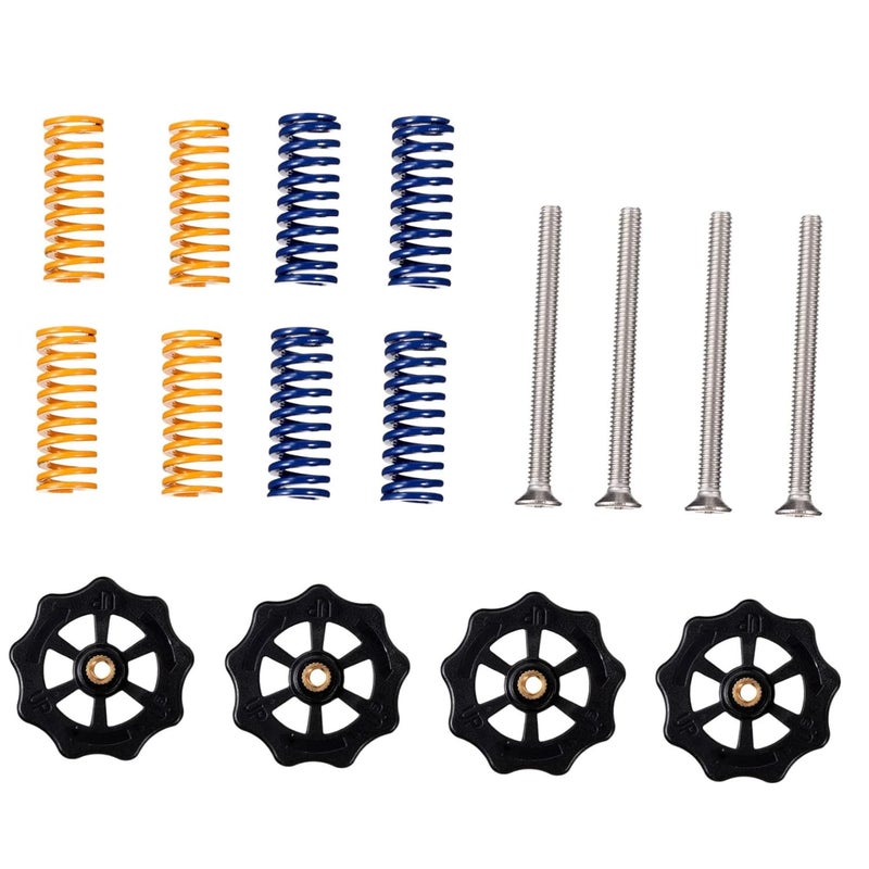 3D Printer Leveling Nuts Metal Hand Nut Spring Set For Stable Printing Experience - Image 1